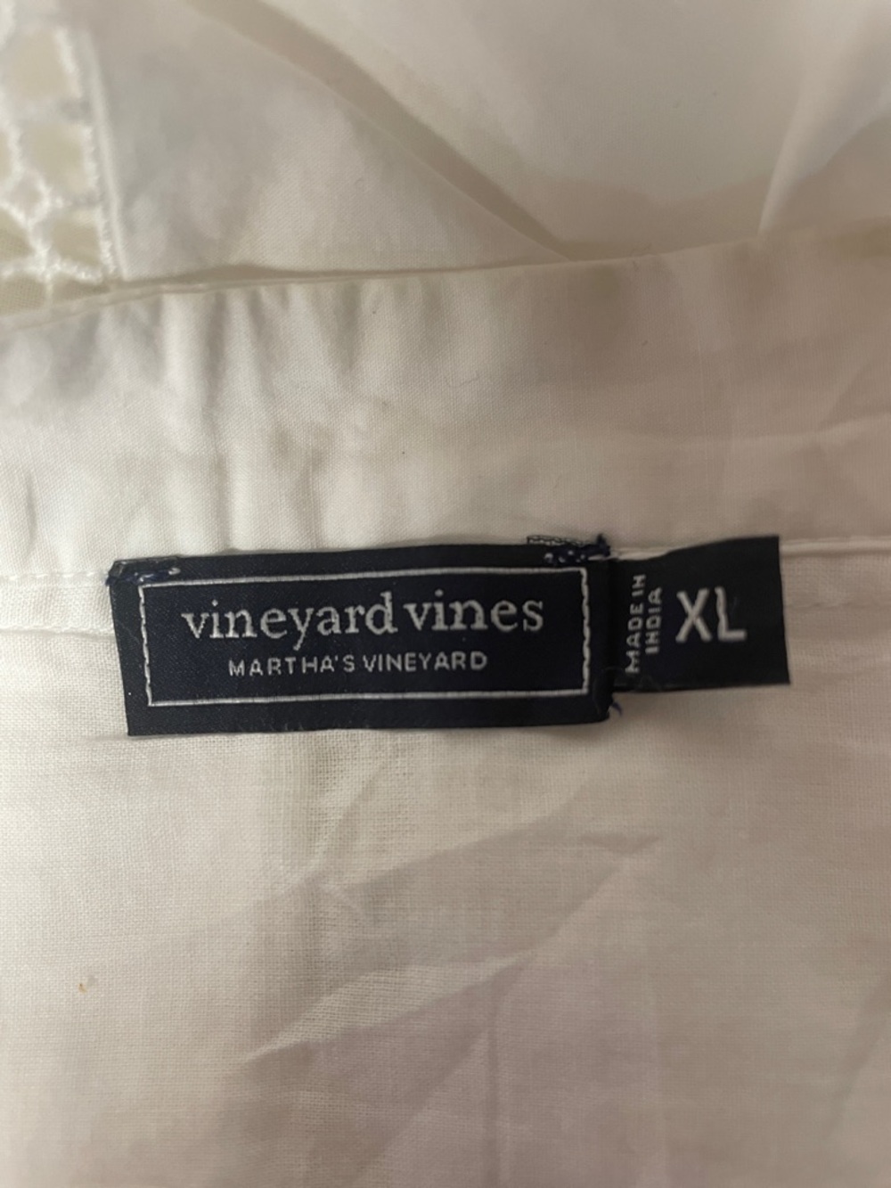 Vineyard Vines lined white cotton crochet design maxi skirt women’s size XL - Picture 11 of 14